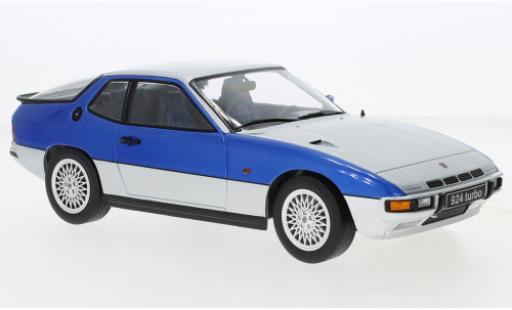 Porsche 924 1/18 KK Scale Turbo gris/metallise azul 1986 coche miniatura