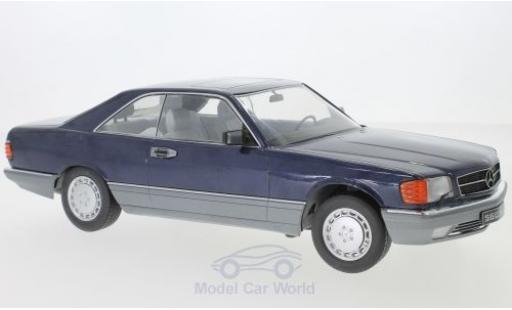 Coche miniatura Mercedes 560 1/18 KK Scale SEC (C126) metalico azul Mercedes 560 1/18 KK Scale SEC (C126) metalico azul coche miniatura