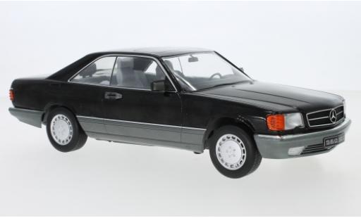 Coche miniatura Mercedes 560 1/18 KK Scale SEC (C126) negro 1985 Mercedes 560 1/18 KK Scale SEC (C126) negro 1985 coche miniatura