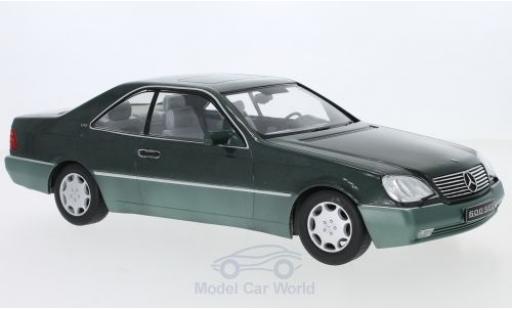 Mercedes 600 1/18 KK Scale SEC (C140) metalico verde 1992 coche miniatura