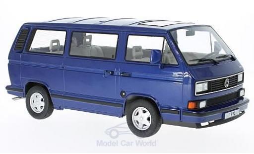 Coche miniatura Volkswagen Bulli 1/18 KK Scale T3 Multivan metalico azul 1992 Volkswagen Bulli 1/18 KK Scale T3 Multivan metalico azul 1992 coche miniatura