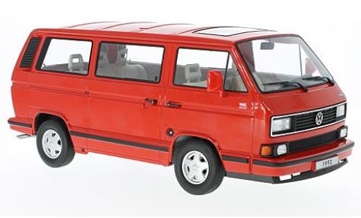 Coche miniatura Volkswagen Bulli 1/18 KK Scale T3 Multivan rojo 1992 Volkswagen Bulli 1/18 KK Scale T3 Multivan rojo 1992 coche miniatura