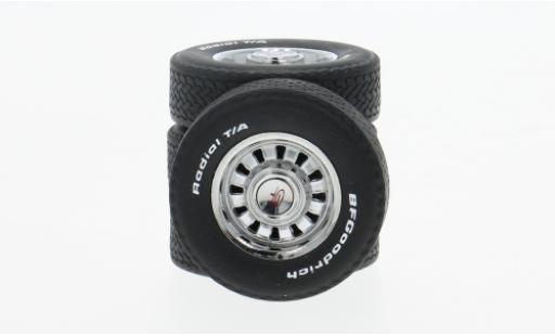 Coche miniatura Ford Mustang 1/18 KK Scale Zubehör Speichenräder chrom/schwarz 1:18 Ford Mustang 1/18 KK Scale Zubehör Speichenräder chrom/schwarz 1:18 coche miniatura