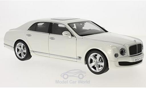 Bentley Mulsanne 1/18 Kyosho Speed blanco 2014 coche miniatura