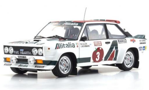 Fiat 131 1/18 Kyosho Abarth No.3 Alitalia Alitalia Rallye WM Rallye Finnland 1978 M.Alen/I.Kivimäki coche miniatura