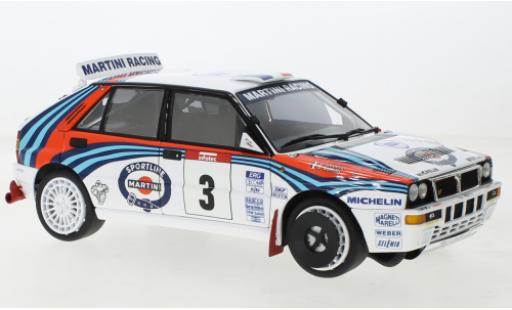 Coche miniatura Lancia Delta 1/18 Kyosho HF Integrale Evolutione No.3 Martini Racing Martini Rallye WM Tour de Corse 1992 Lancia Delta 1/18 Kyosho HF Integrale Evolutione No.3 Martini Racing Martini Rallye WM Tour de Corse 1992 coche miniatura
