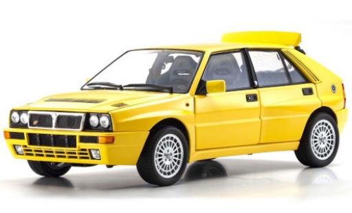 Coche miniatura Lancia Delta 1/18 Kyosho HF Integrale amarillo Lancia Delta 1/18 Kyosho HF Integrale amarillo coche miniatura