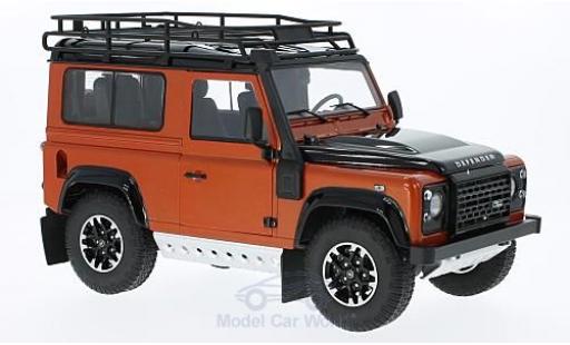 Coche miniatura Land Rover Defender 1/18 Kyosho 90 Adventure metalico naranja/negro Land Rover Defender 1/18 Kyosho 90 Adventure metalico naranja/negro coche miniatura