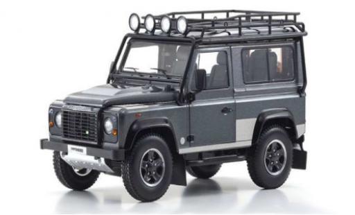 Coche miniatura Land Rover Defender 1/18 Kyosho 90 metalico gris Land Rover Defender 1/18 Kyosho 90 metalico gris coche miniatura