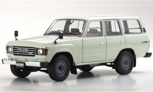 Toyota Land Cruiser 1/18 Kyosho 60 blanco RHD coche miniatura