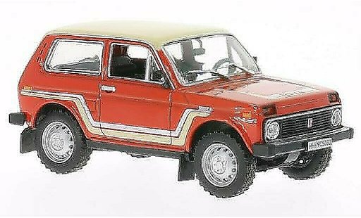 Lada Niva California 1/43 WhiteBox rojo/beige 1981 coche miniatura