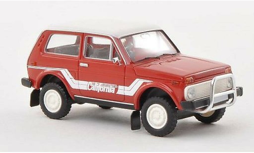 Lada Niva California 1/87 Brekina rojo/blanco coche miniatura
