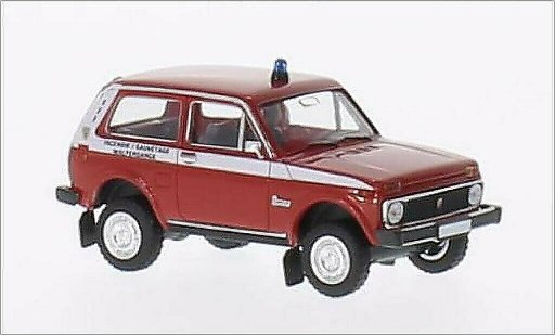 Lada Niva Pompiers 1/87 Brekina Bomberos Walferdange (LUX) coche miniatura