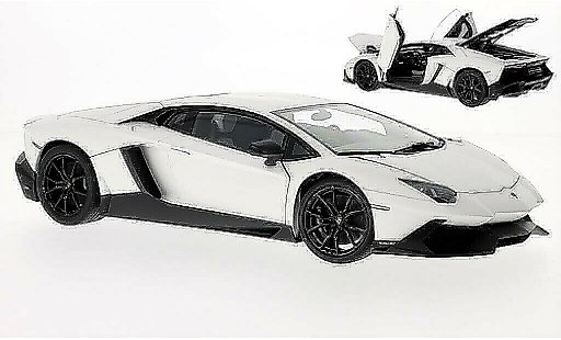 Lamborghini Aventador LP720-4 1/18 Autoart 50? Anniversario mate-blanco/mate-negro 2013 coche miniatura