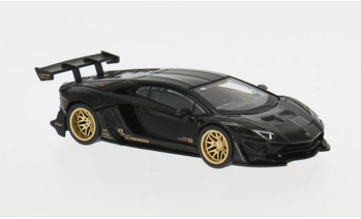 Coche miniatura Lamborghini Aventador schwarz/gold 2025 1/64 Mini GT