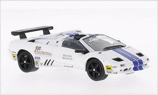 Lamborghini Diablo VT 1/43 WhiteBox -R Roadster Trofeo blanco/azul 1997 coche miniatura