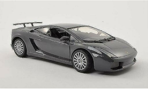 Lamborghini Gallardo Superleggera 1/24 Motormax gris/negro coche miniatura