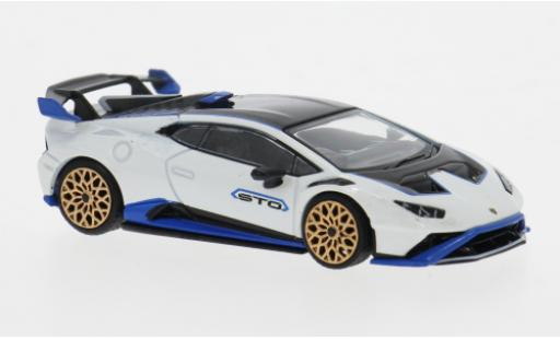 Lamborghini Huracan 1/64 Mini GT STO weiss/blau 1:64 coche miniatura