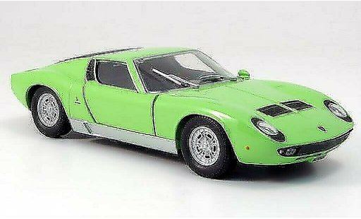 Lamborghini Miura P400 1/24 Motormax S verde coche miniatura