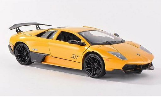 Lamborghini Murcielago LP670-4 1/24 Motormax SV amarillo/mate-negro coche miniatura