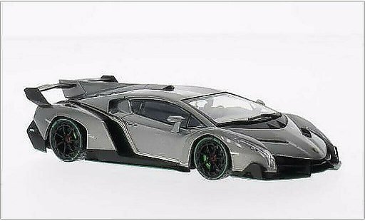 Lamborghini Veneno Coupe 1/43 Kyosho metalico gris/verde coche miniatura