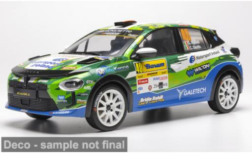 Coche miniatura Lancia Ypsilon HF Rally Rally4 Barum 2025 #40 C.Rahill/C.Smith 1/18 IXO