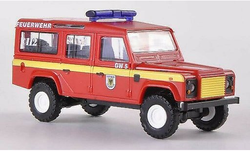 Land Rover Defender 110 1/87 Busch SW Bomberos Dortmund 1983 coche miniatura