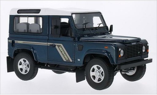 Land Rover Defender 90 1/18 Universal Hobbies County Station Wagon metalico verde/blanco RHD 2004 coche miniatura