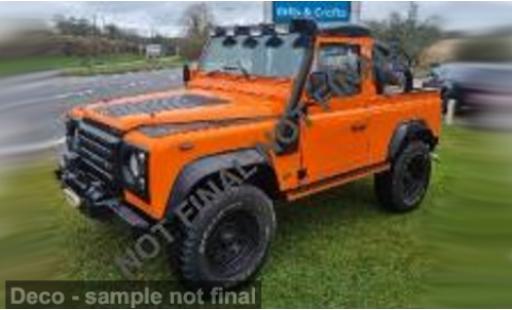 Land Rover Defender 1/18 Solido 90 naranja 1:18 coche miniatura