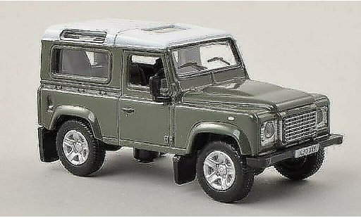 Land Rover Defender 90 1/76 Oxford Station Wagon gris/blanco coche miniatura