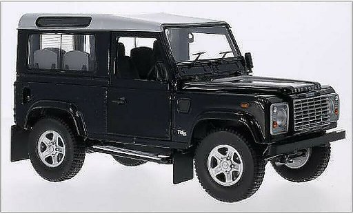 Land Rover Defender 90 1/18 Universal Hobbies Station Wagon metalico azul/gris RHD coche miniatura