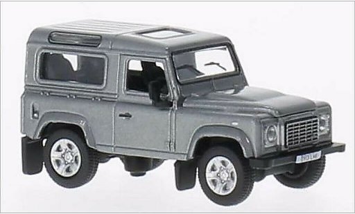 Land Rover Defender 90 1/76 Oxford Station Wagon metalico gris RHD 2013 coche miniatura