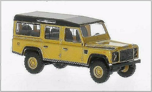 Land Rover Defender Base 1/87 Busch metalico gold/mate-negro coche miniatura