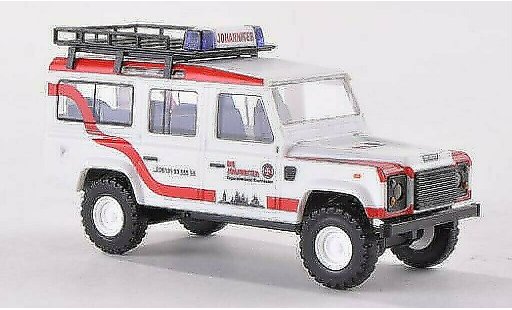 Land Rover Defender Base 1/87 Busch mit techogepacktrager Johanniter 1983 coche miniatura