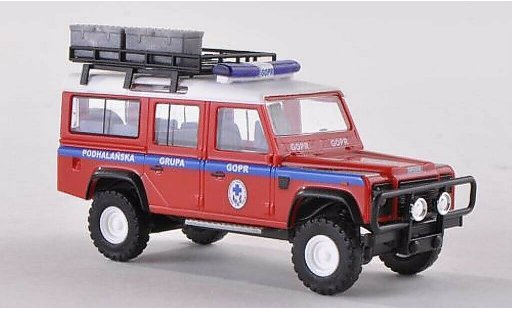 Land Rover Defender Base 1/87 Busch Podhalanska Grupa GOPR - Bergrettung Polen coche miniatura