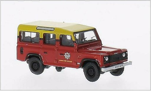 Land Rover Defender Base 1/76 Oxford Station Wagon RHD London Fire Brigade coche miniatura