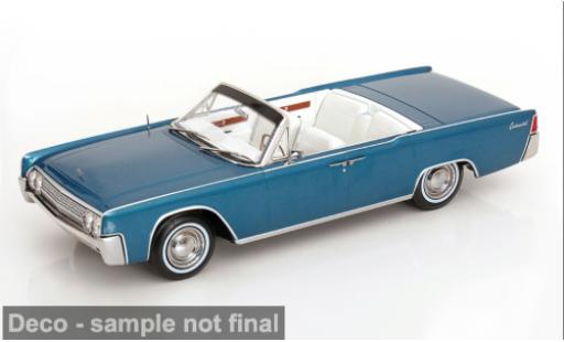 Coche miniatura Lincoln Continental Convertible t&Atilde;&frac14;rkis/weiss 1963 1/18 KK Scale