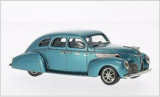 Lincoln Zephyr 4-Door 1/43 Brooklin metalico turquesa 1938 coche miniatura