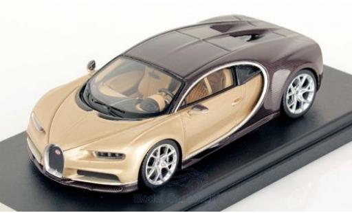 Coche miniatura Bugatti Chiron 1/43 Look Smart metalico beige/marron Bugatti Chiron 1/43 Look Smart metalico beige/marron coche miniatura