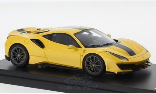 Coche miniatura Ferrari 488 1/43 Look Smart Pista metalico amarillo/negro 2018 Ferrari 488 1/43 Look Smart Pista metalico amarillo/negro 2018 coche miniatura