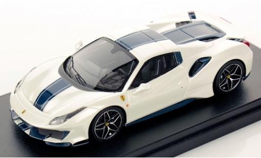 Ferrari 488 1/43 Look Smart Pista Spider Hardtop metalico blanco/azul 2018 Monterrey Car Week coche miniatura