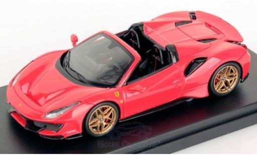 Ferrari 488 1/43 Look Smart Pista Spider rojo coche miniatura