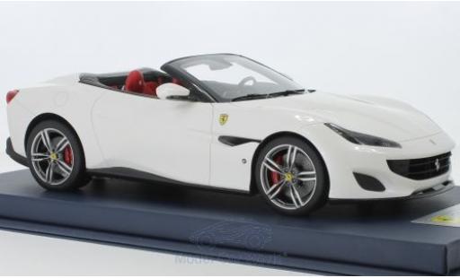 Coche miniatura Ferrari Portofino 1/18 Look Smart metalico blanco 2018 Ferrari Portofino 1/18 Look Smart metalico blanco 2018 coche miniatura