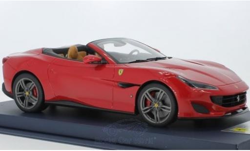 Coche miniatura Ferrari Portofino 1/18 Look Smart rojo 2018 Interieur beige Ferrari Portofino 1/18 Look Smart rojo 2018 Interieur beige coche miniatura