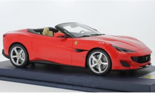 Coche miniatura Ferrari Portofino 1/18 Look Smart rojo 2018 Interieur beige Ferrari Portofino 1/18 Look Smart rojo 2018 Interieur beige coche miniatura
