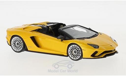 Coche miniatura Lamborghini Aventador Roadster 1/43 Look Smart S Roadster metalico amarillo Lamborghini Aventador Roadster 1/43 Look Smart S Roadster metalico amarillo coche miniatura