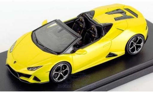 Coche miniatura Lamborghini Huracan 1/43 Look Smart Evo Spyder metalico amarillo 2019 Lamborghini Huracan 1/43 Look Smart Evo Spyder metalico amarillo 2019 coche miniatura