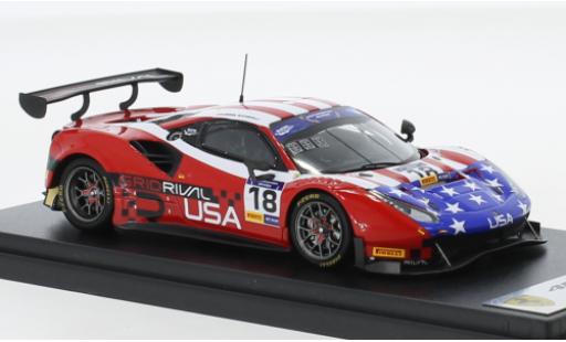 Ferrari 488 1/43 Look Smart GT3 No.18 Team USA FIA Motorsport Games GT Cup Vallelunga 2019 coche miniatura