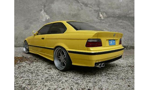 Bmw M3 coupe 1/18 Ut Models jaune E36 jantes alu tuning coche miniatura
