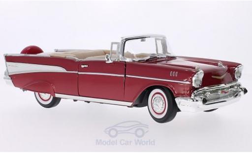 Coche miniatura Chevrolet Bel Air 1957 1/18 Lucky Die Cast Convertible metalico rojo/blanco 1957 Chevrolet Bel Air 1957 1/18 Lucky Die Cast Convertible metalico rojo/blanco 1957 coche miniatura